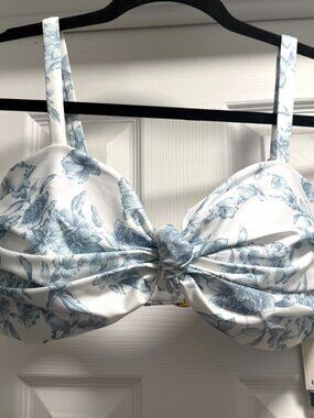 BNWT LOVERLY GREY X HERMOZA Sabina Bathing Suit Bikini Top Daylight Saunter 14